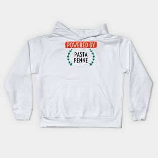 Powered by Pasta Penne Kids Hoodie